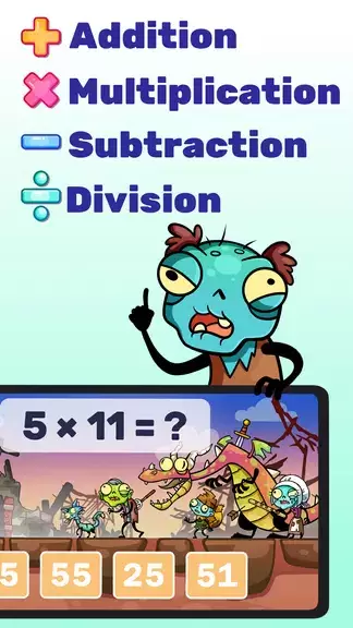 Math games: Zombie Invasion স্ক্রিনশট 3