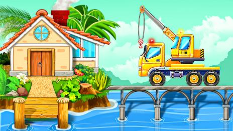 Build a House-Kids Truck Games Tangkapan skrin 1