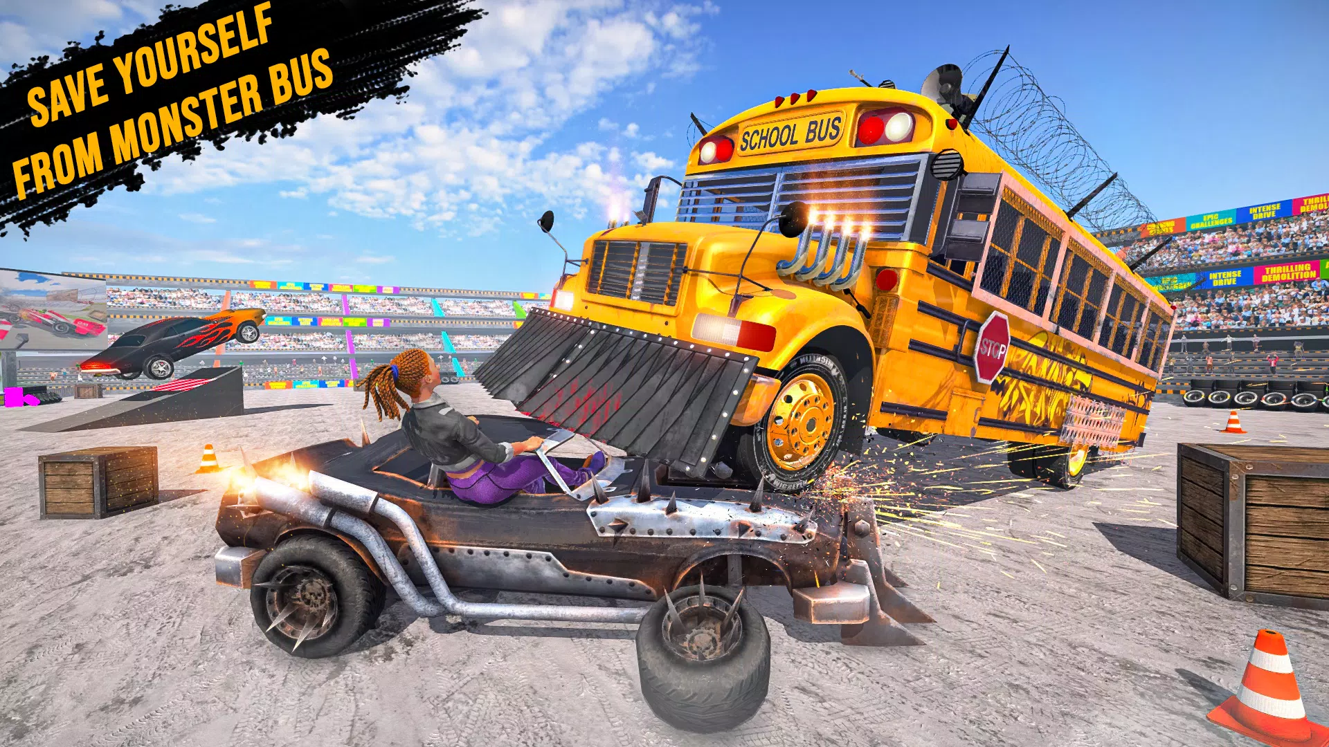 Monster Bus Derby Destruction Screenshot 2