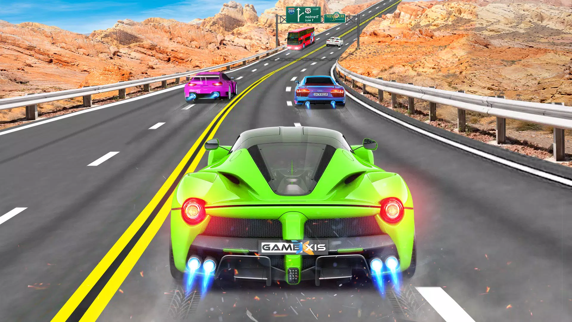 Real Highway Car Racing Game Tangkapan skrin 1