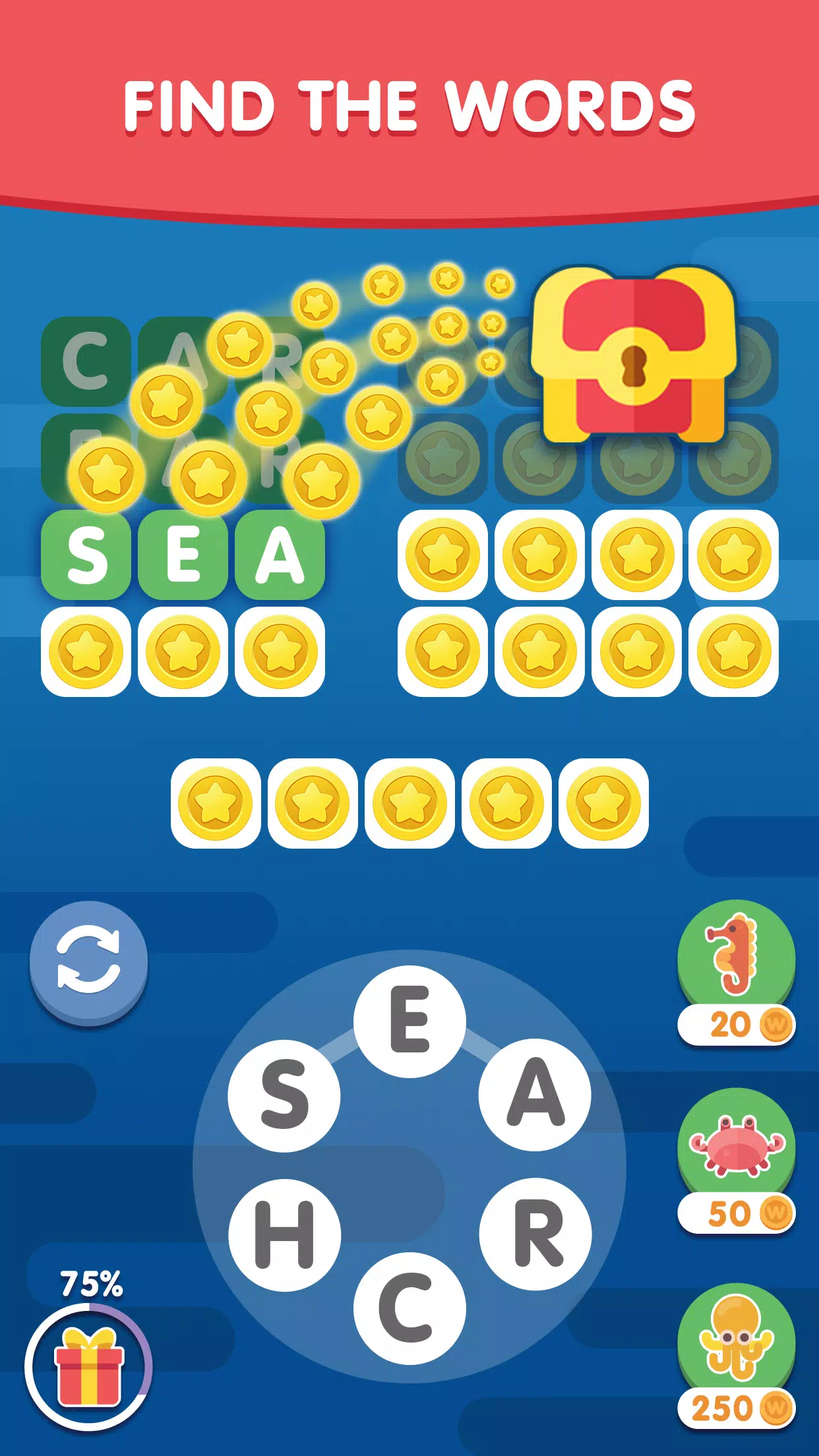 Wortsuche Spiel auf Deutsch Screenshot 1