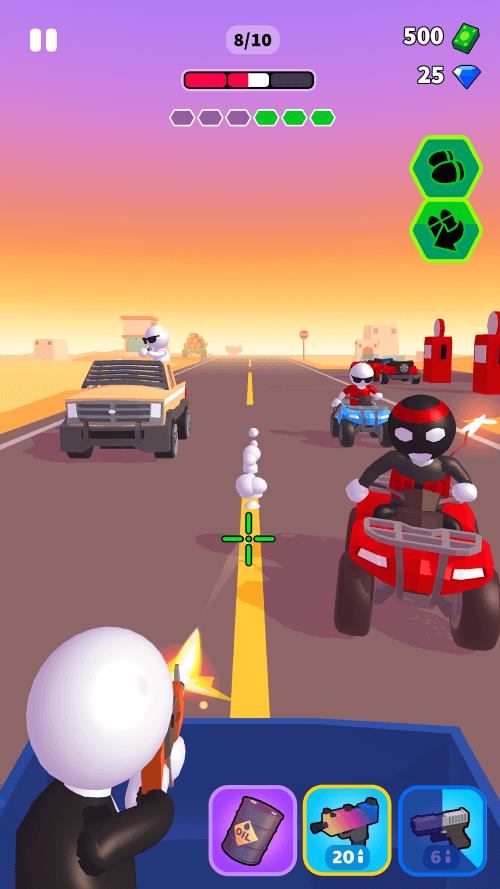 Rage Road - Car Shooting Game Ảnh chụp màn hình 2