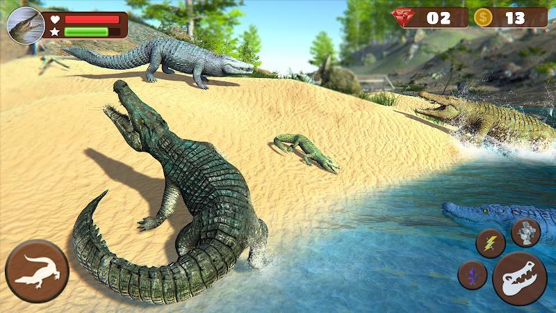 Wild Crocodile Family Sim Game 스크린샷 4