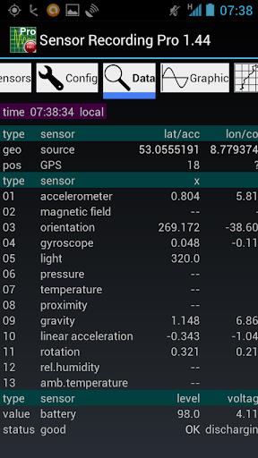 Sensor Recording Lite Capture d'écran 3