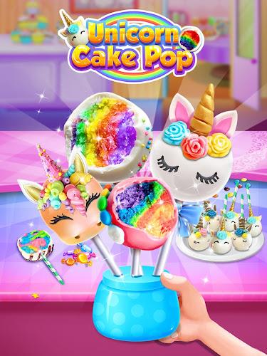 Unicorn Cake Pop - Sweet Food ภาพหน้าจอ 1