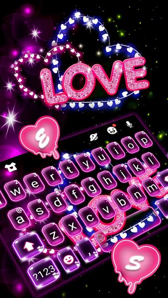 Neon Love Teclado Captura de pantalla 2