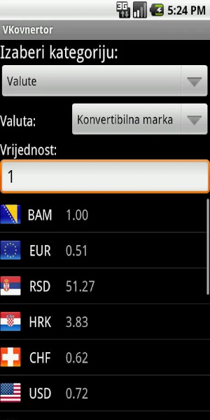 VKonvertor - konvertor valuta Ảnh chụp màn hình 2