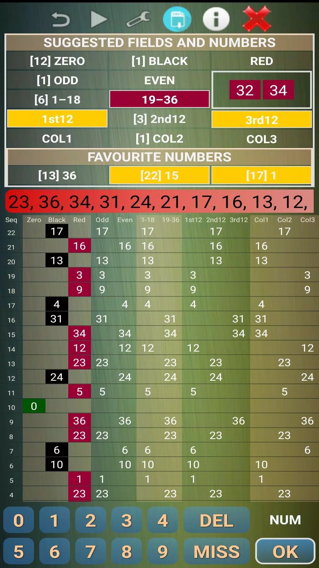 Roulette Bet Counter Predictor Screenshot 3