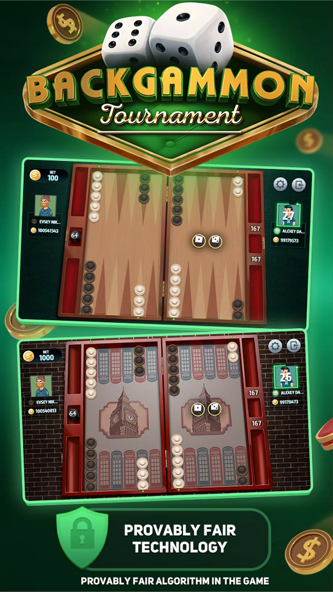 Backgammon Tournament Captura de pantalla 1