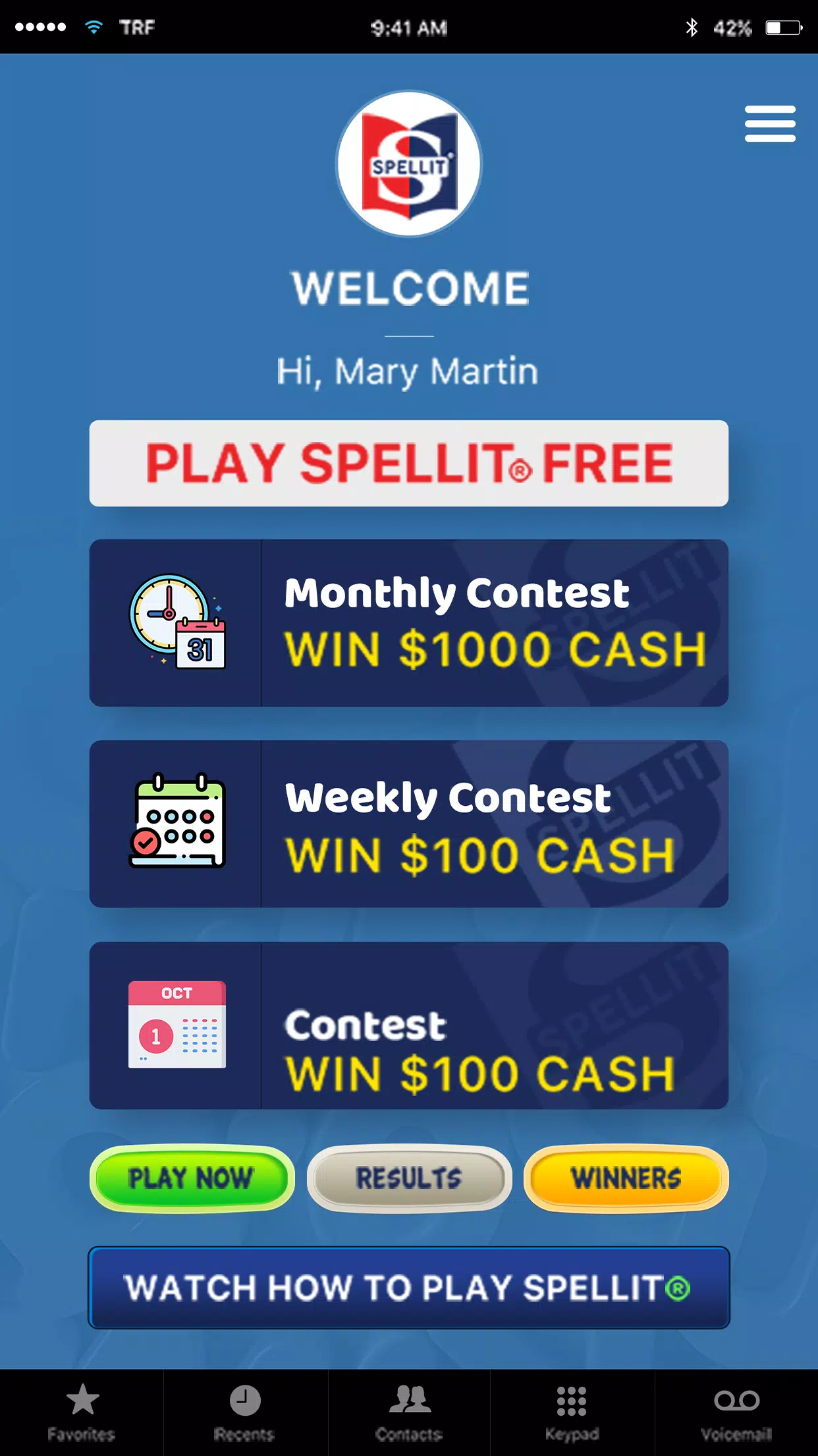 SPELLIT® SPELL WORDS WIN CASH 스크린샷 1
