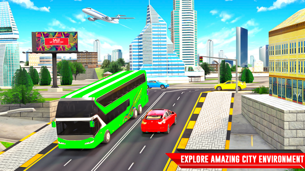 City Coach Bus Driving Sim 3D স্ক্রিনশট 2