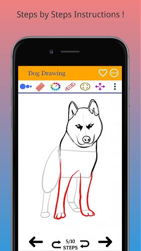 How to Draw Dog Step by Step Captura de pantalla 2