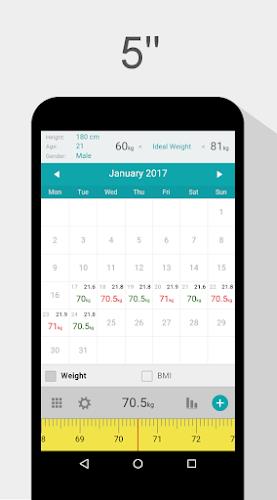 Weight Calendar スクリーンショット 1