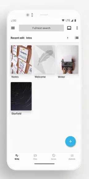 Lite Writer: Writing/Note/Memo Captura de pantalla 4