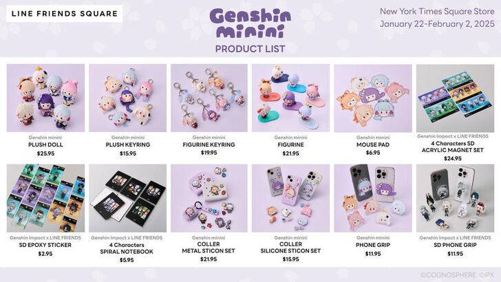 Genshin Minini弹出式商店来到纽约