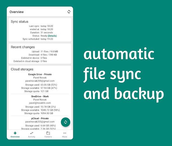 Autosync - File Sync & Backup स्क्रीनशॉट 1