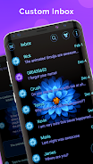 Blue Blossoms SMS Theme Tangkapan skrin 1