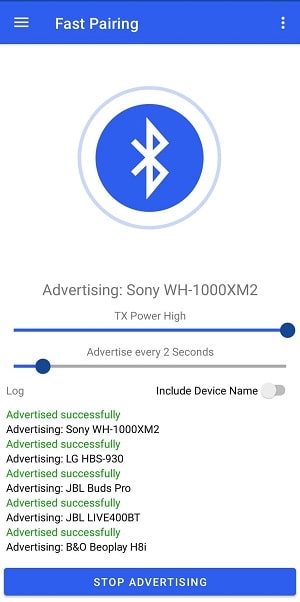 Bluetooth Le Spam Capture d'écran 1