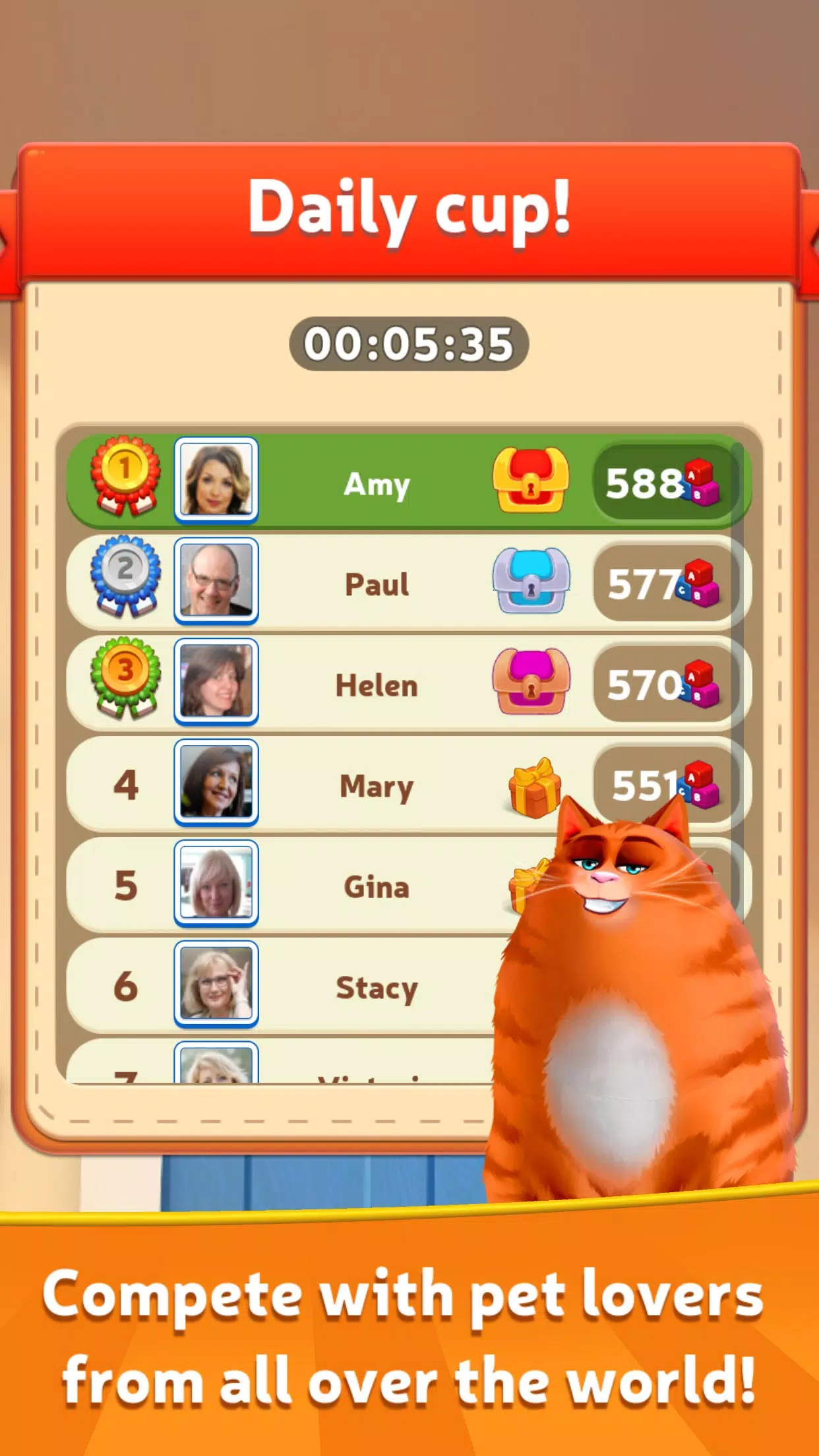 Kitty Scramble: jogos palavras Captura de tela 4