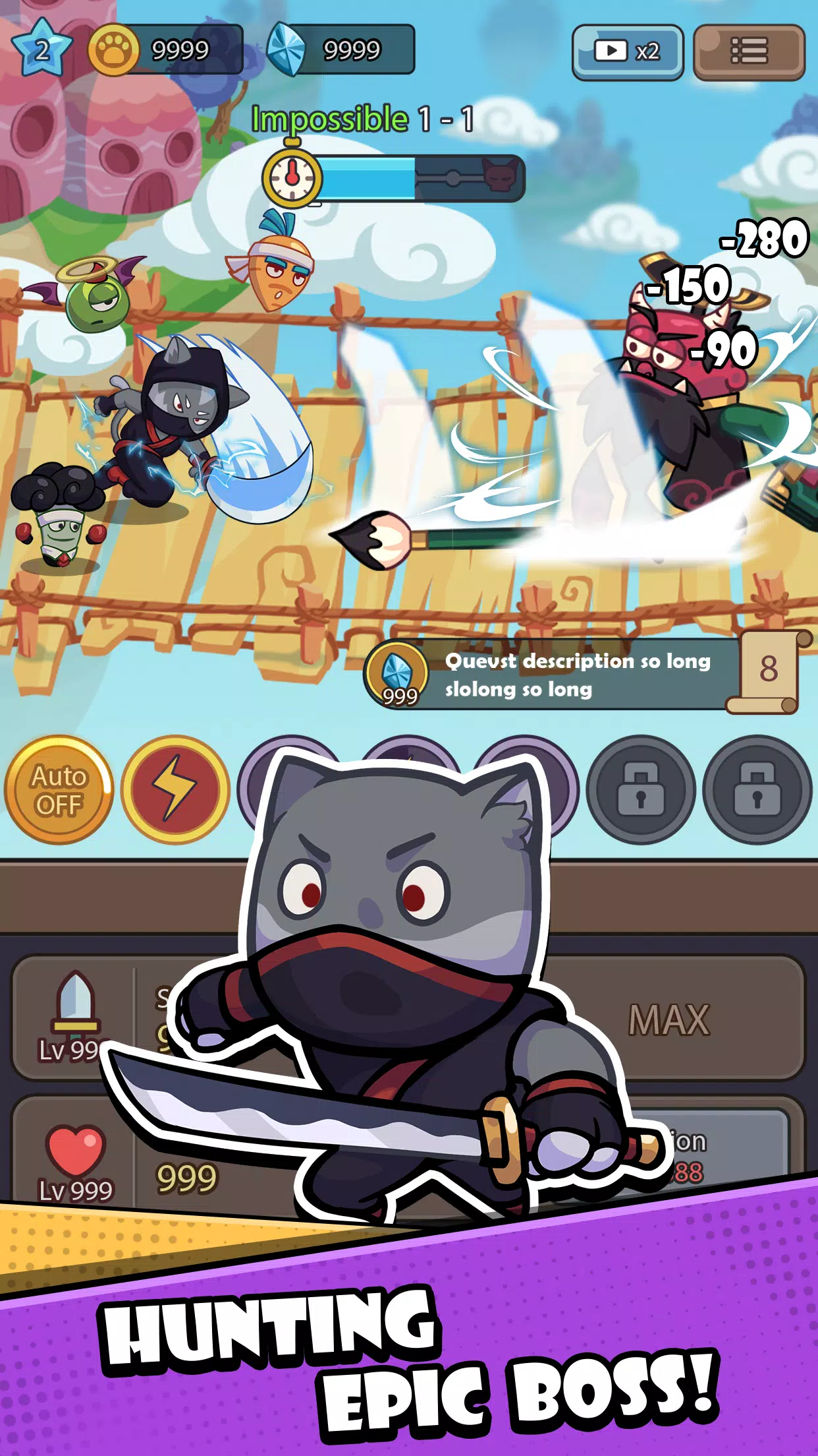 Schermata Cat Hero: Idle RPG War 4