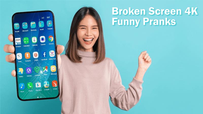 Broken Screen 4K Pranks Funny ภาพหน้าจอ 4