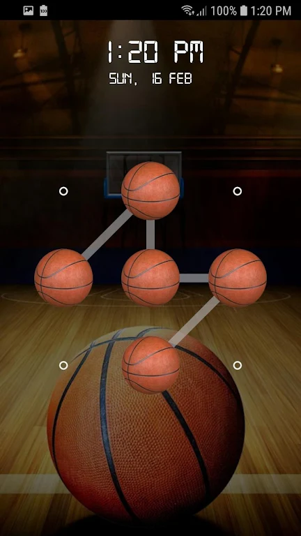 Basketball Screen Lock Pattern Capture d'écran 1