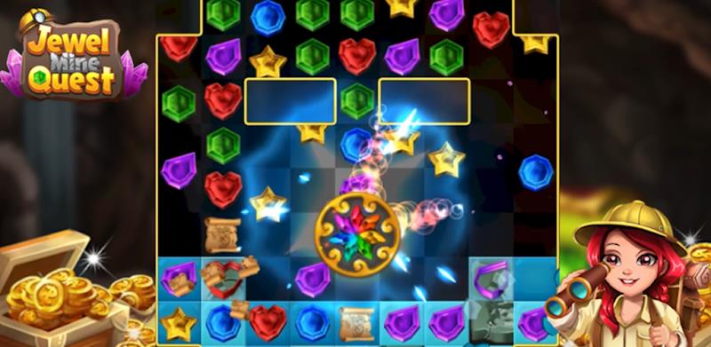 Jewel Mine Quest: Match-3 Zrzut ekranu 1