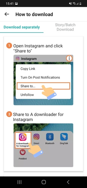 Video Downloader for Instagram स्क्रीनशॉट 2