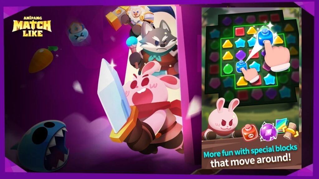 Anipang Matchlike သည် Match-3 ပဟေဋ္ဌိများဖြင့် Roguelike RPG အသစ်တစ်ခုဖြစ်သည်။