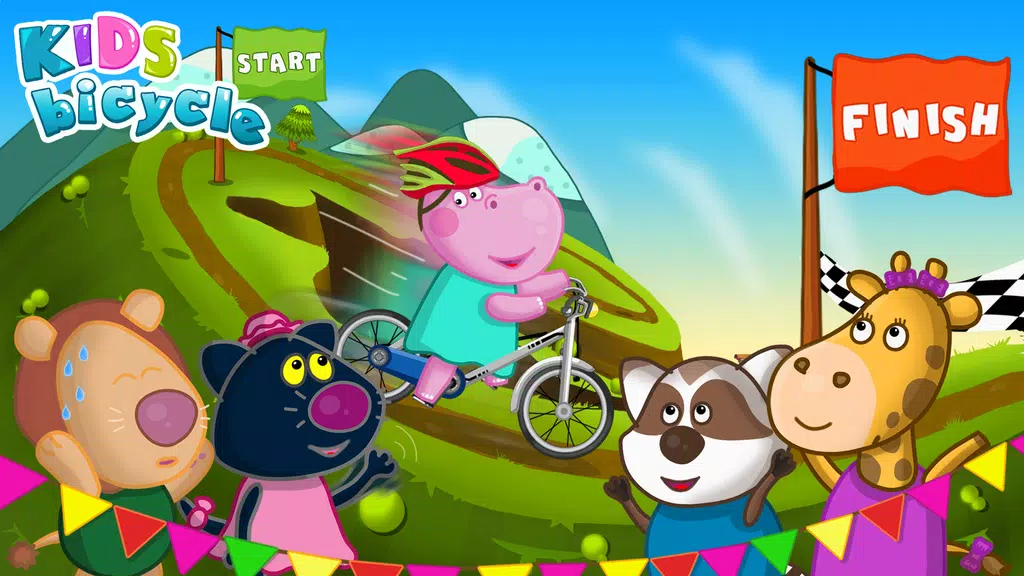 Schermata Hippo Bicycle: Kids Racing 1