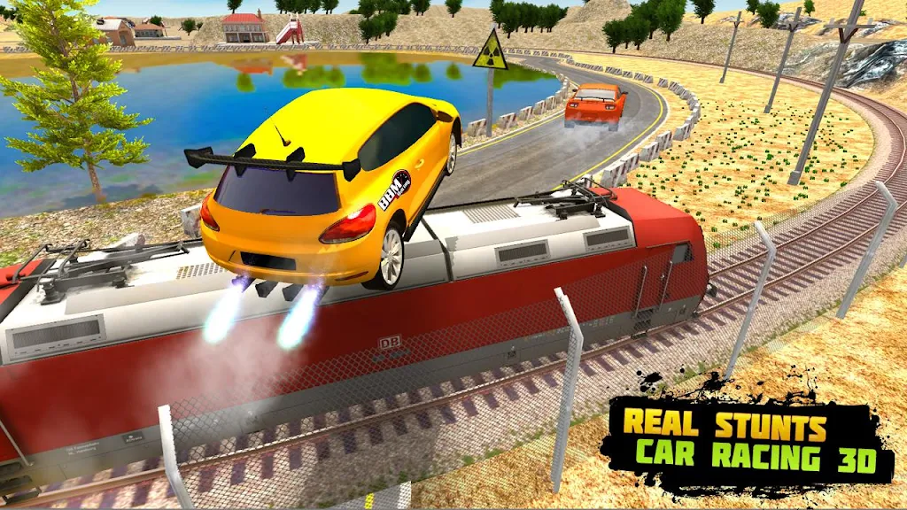 Train Racing 3d- Bus Vs Train Captura de tela 2