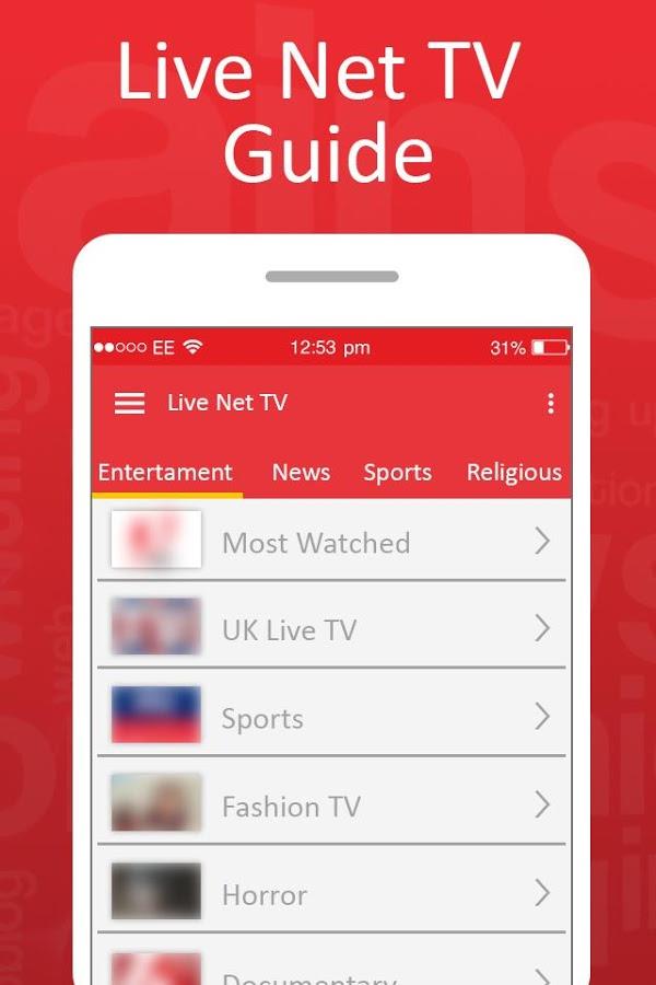 Live Net TV Streaming Guide 스크린샷 2