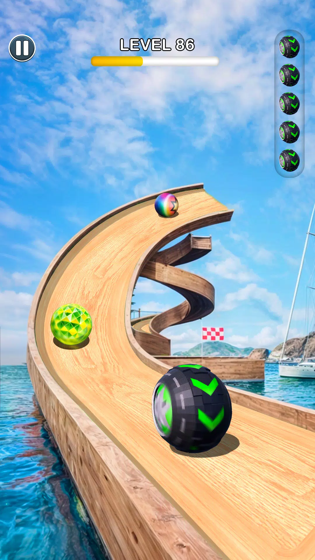 Rolling Ball Sky Escape Screenshot 3