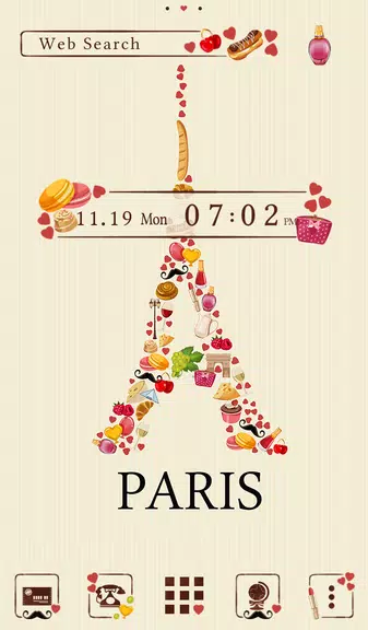 Sweet Paris Theme Скриншот 1