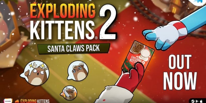 Exploding Kittens 2 wordt feestelijk met de nieuwe Santa Claws-uitbreiding