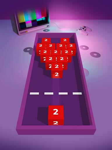 Chain Cube 2048: 3D merge game Tangkapan skrin 2