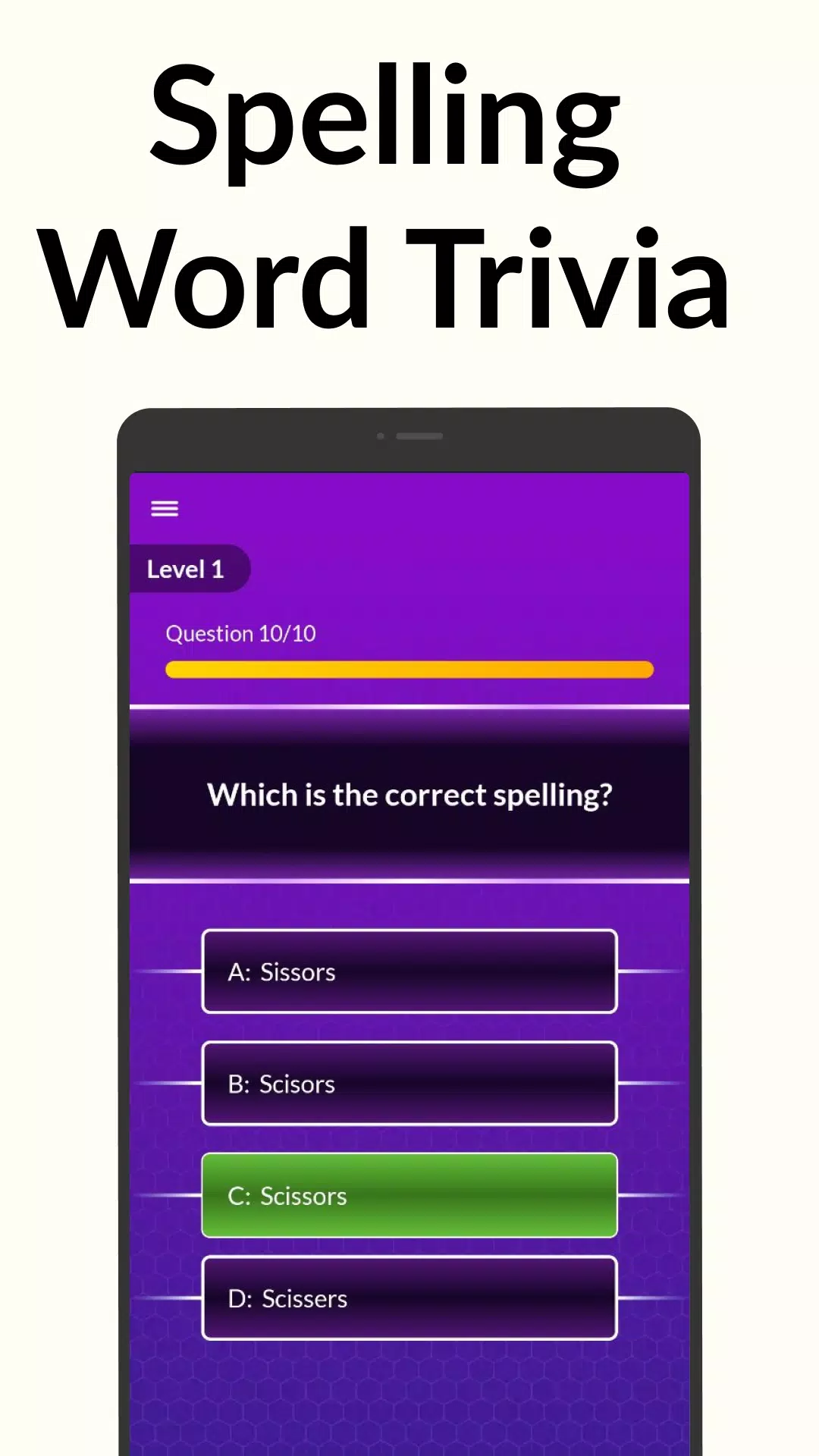 Spelling Bee: Spelling Quiz Screenshot 1