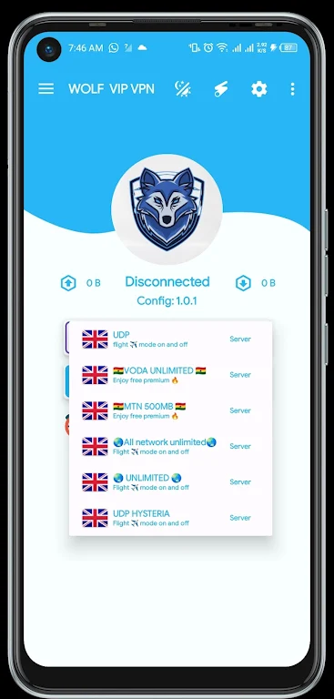 WOLF VIP VPN ဖန်သားပြင်ဓာတ်ပုံ 1