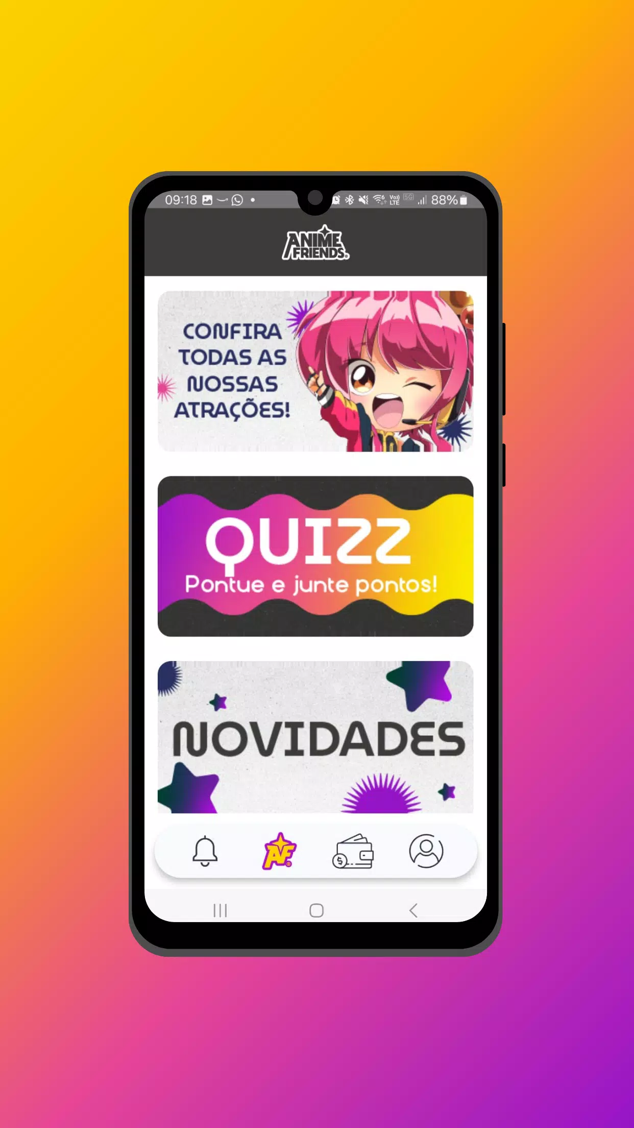 App Anime Friends Captura de pantalla 1