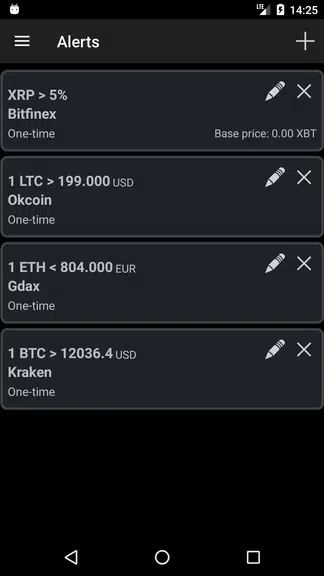 Bitcoin Ticker Widget スクリーンショット 4