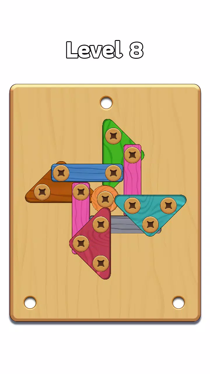 Wood Nuts & Bolt: Screw Puzzle Schermafbeelding 1