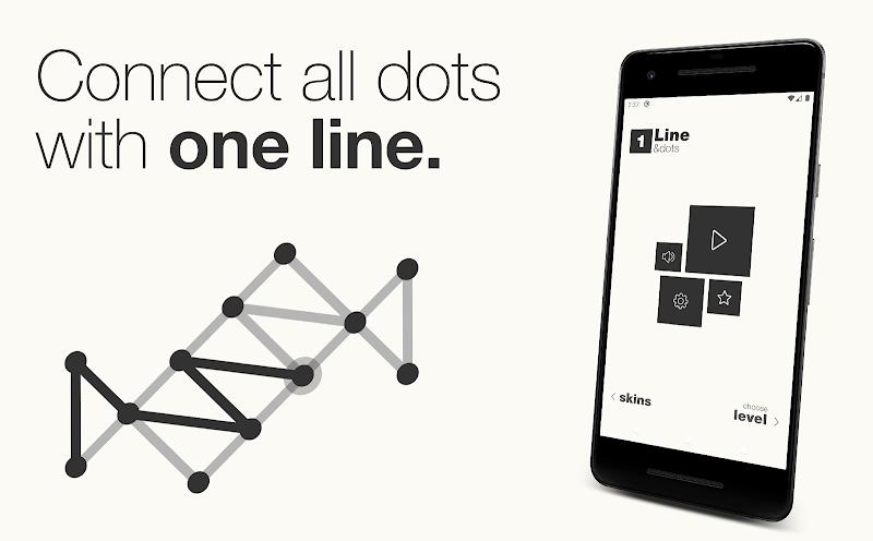 1Line & dots. Puzzle game. スクリーンショット 1