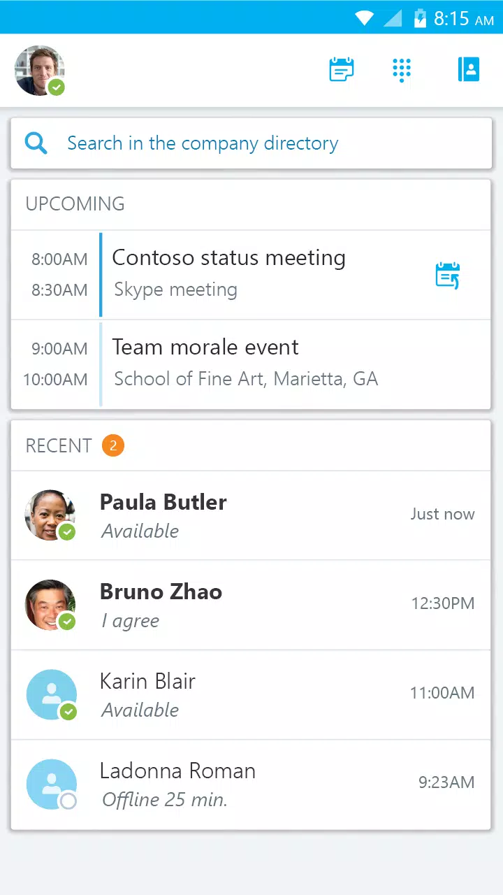 Skype for Business for Android Screenshot 4