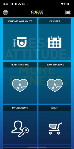 image: Chuze Fitness App Interface Screenshot