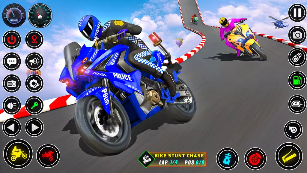 Police bike Stunt Bike Racing Screenshot 2