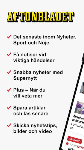 Aftonbladet Nyheter ဖန်သားပြင်ဓာတ်ပုံ 1