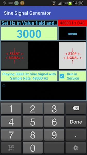 Sine SignalnGenerator Capture d'écran 3