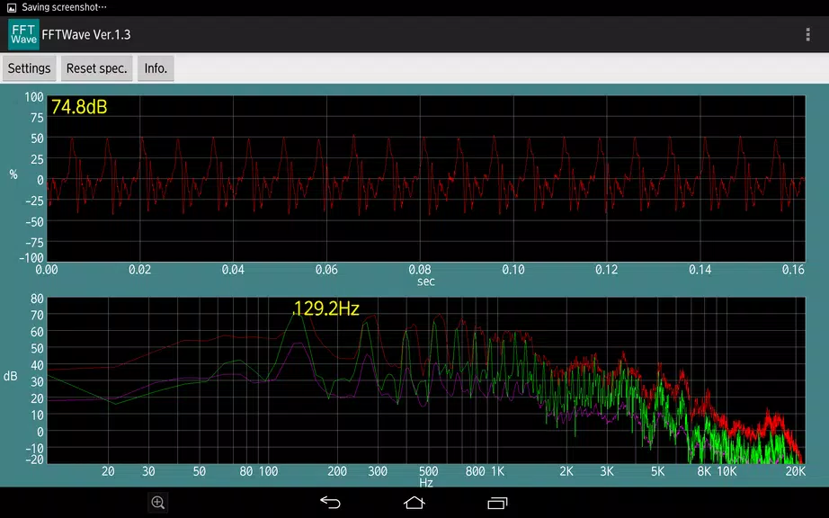 Sound monitor FFTWave Captura de tela 2