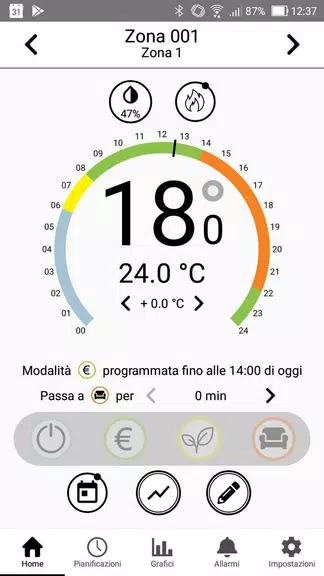 Schermata RadiaxWeb Regolazione 1