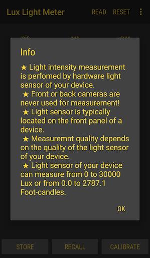 Lux Light Meter Pro स्क्रीनशॉट 3